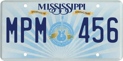 MS license plate MPM456