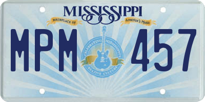MS license plate MPM457