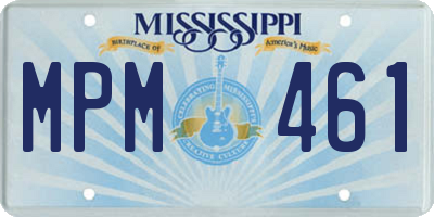MS license plate MPM461