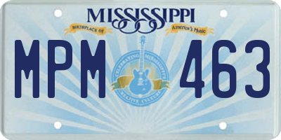 MS license plate MPM463
