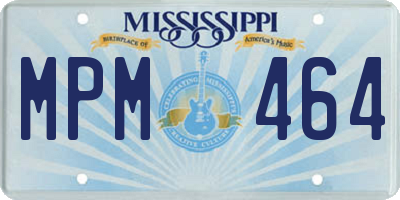 MS license plate MPM464