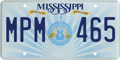 MS license plate MPM465