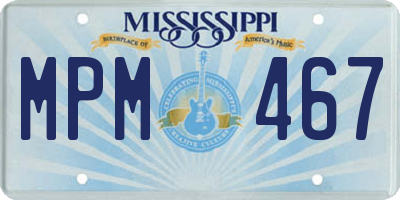 MS license plate MPM467