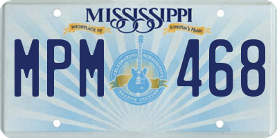 MS license plate MPM468