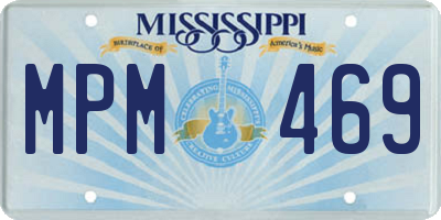 MS license plate MPM469