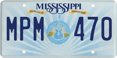 MS license plate MPM470