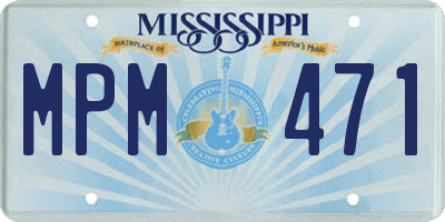 MS license plate MPM471