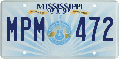 MS license plate MPM472