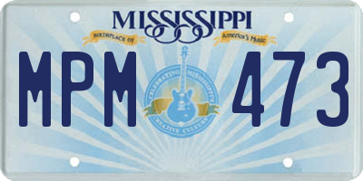 MS license plate MPM473