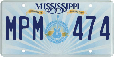MS license plate MPM474
