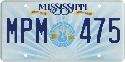 MS license plate MPM475