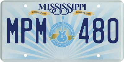MS license plate MPM480