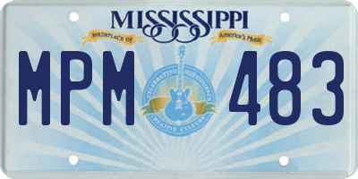 MS license plate MPM483