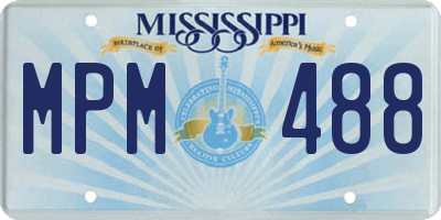 MS license plate MPM488