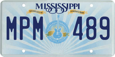 MS license plate MPM489