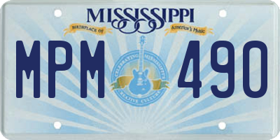 MS license plate MPM490