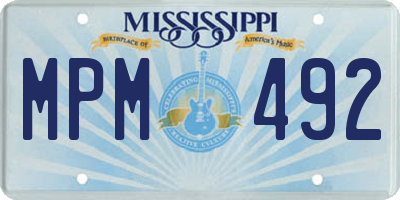 MS license plate MPM492