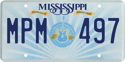 MS license plate MPM497