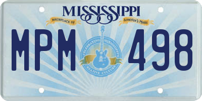 MS license plate MPM498
