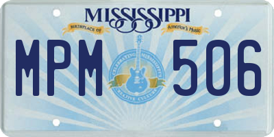 MS license plate MPM506