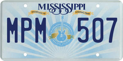 MS license plate MPM507