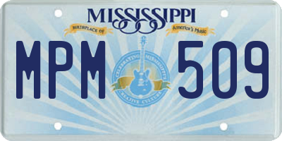 MS license plate MPM509