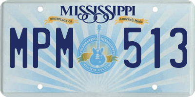 MS license plate MPM513