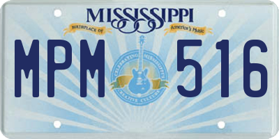 MS license plate MPM516