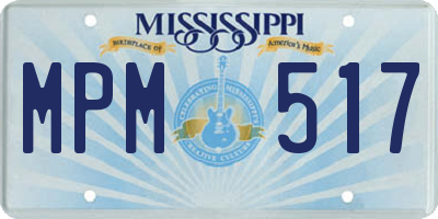 MS license plate MPM517