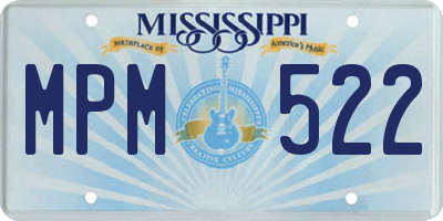 MS license plate MPM522