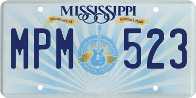 MS license plate MPM523