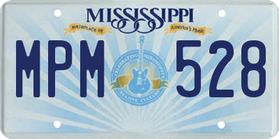 MS license plate MPM528