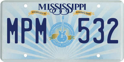 MS license plate MPM532