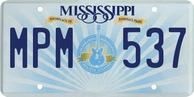 MS license plate MPM537