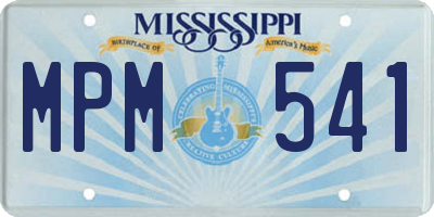 MS license plate MPM541