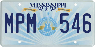 MS license plate MPM546