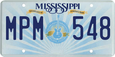 MS license plate MPM548