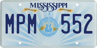 MS license plate MPM552