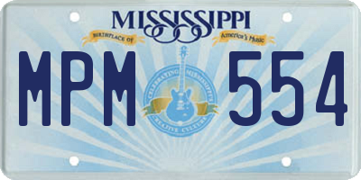 MS license plate MPM554