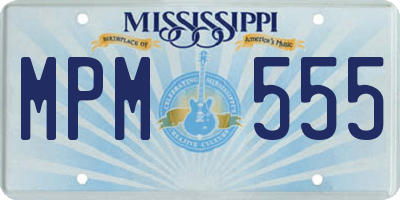 MS license plate MPM555