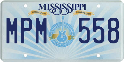 MS license plate MPM558