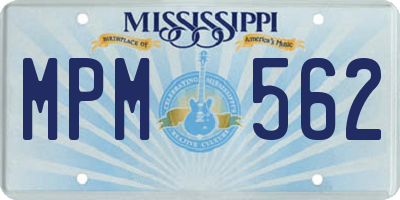 MS license plate MPM562