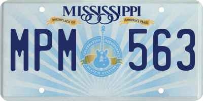 MS license plate MPM563