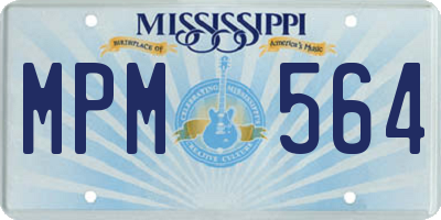 MS license plate MPM564
