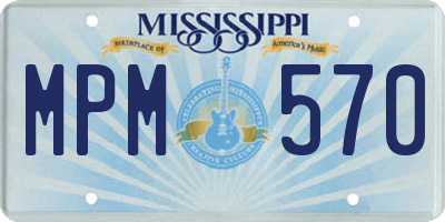 MS license plate MPM570