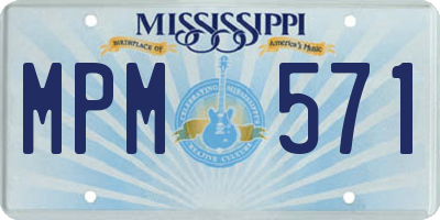 MS license plate MPM571