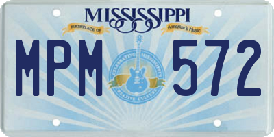 MS license plate MPM572