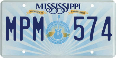 MS license plate MPM574