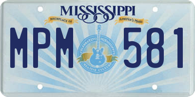 MS license plate MPM581