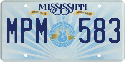 MS license plate MPM583
